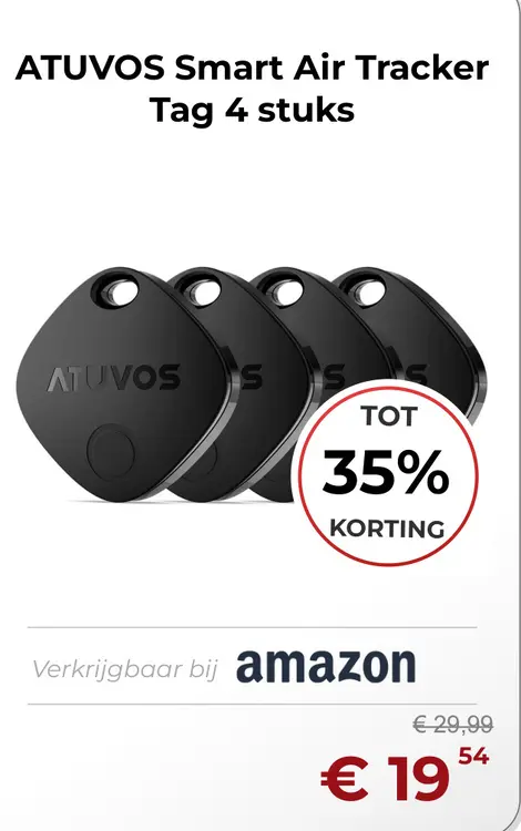 Aanbieding: ATUVOS Smart Air Tracker Tag 4 stuks