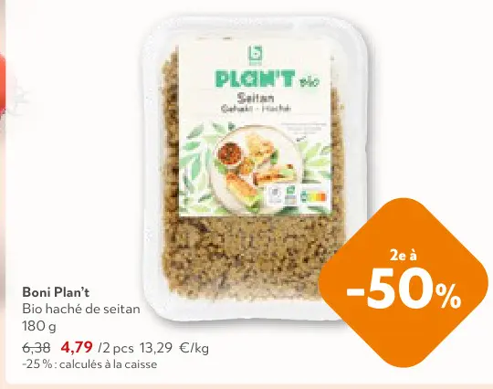 Offre: Bio haché de seitan