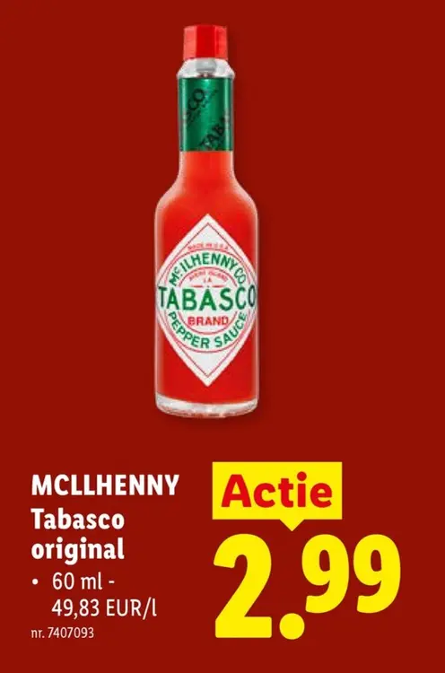 Promotie: Tabasco original