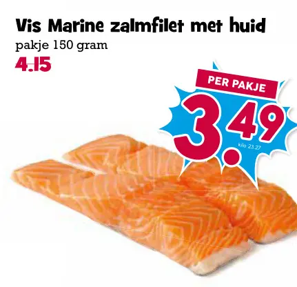 Aanbieding: zalmfilet met huid