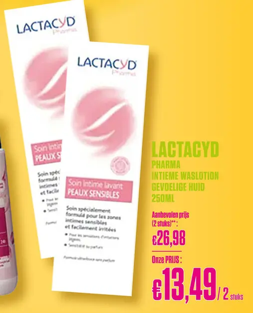 Promotie: Lactacyd Pharma Intieme Waslotion Gevoelige Huid 250ml 