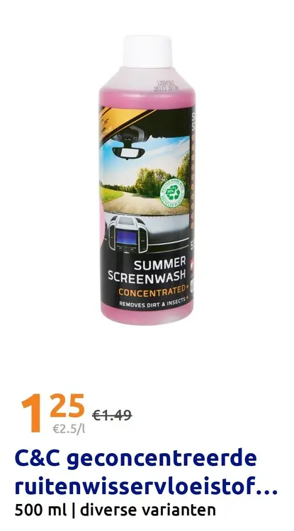 Promotie: geconcentreerde ruitenwisservloeistof