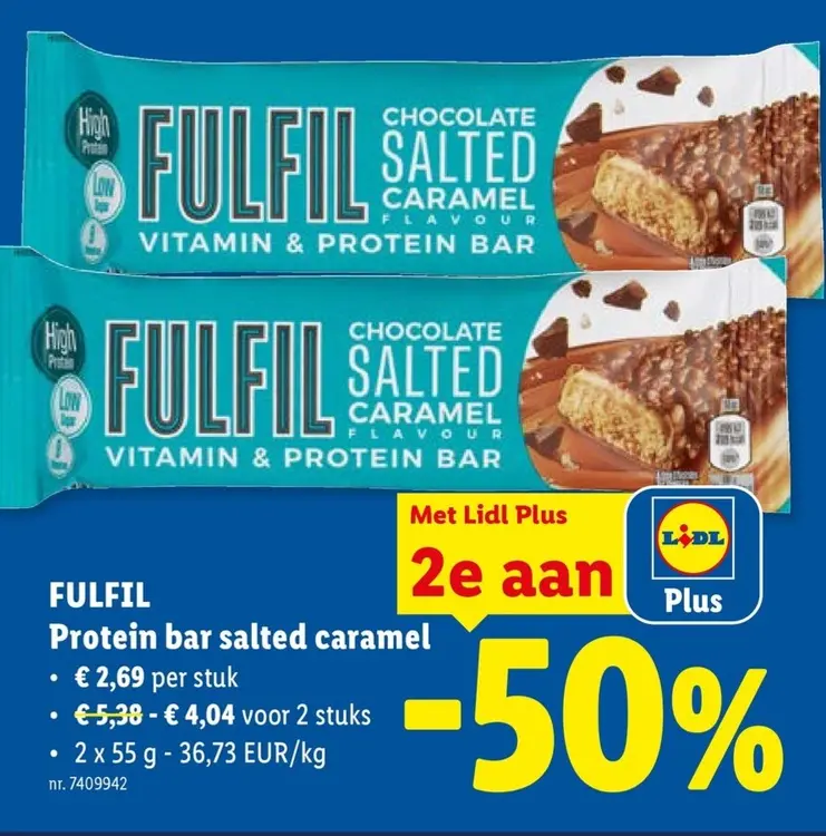 Promotie: Protein bar salted caramel