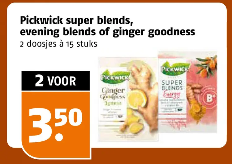 Aanbieding: super blends, evening blends of ginger goodne