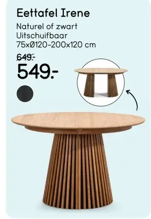 Aanbieding: Eettafel Irene