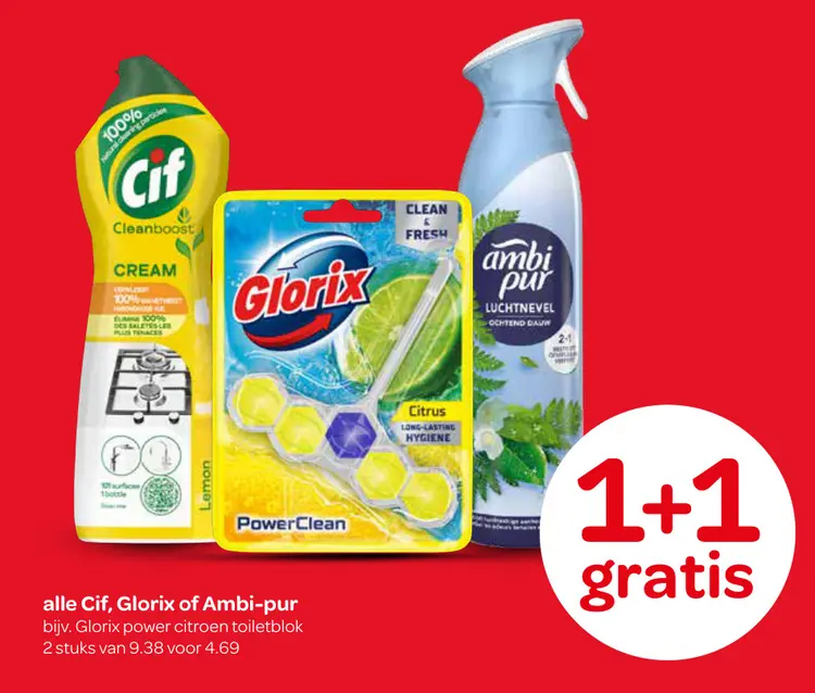 Aanbieding: Cif, Glorix of Ambi-pur