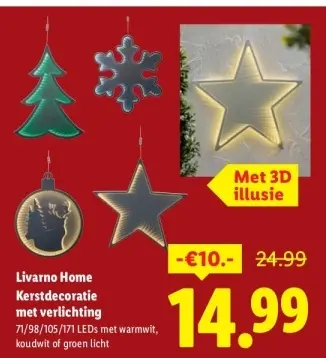 Aanbieding: Kerstdecoratie met verlichting