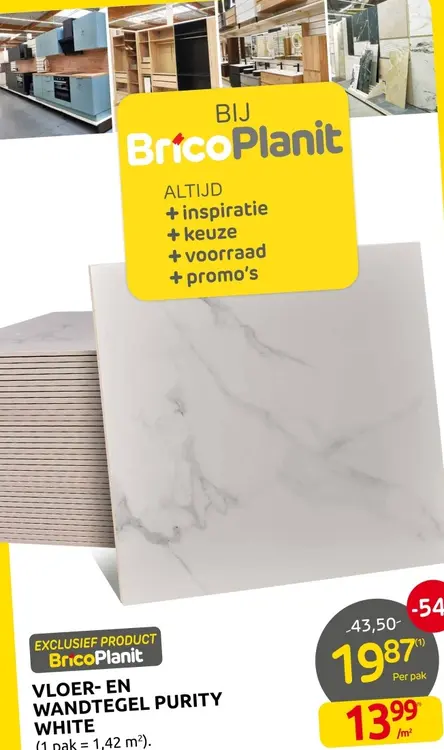 Promotie: Vloer- en wandtegel purity white