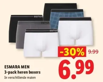 Aanbieding: 3-pack heren boxers
