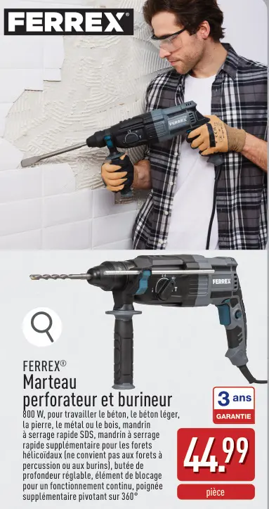 Offre: Marteau perforateur et burineur