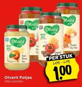 Aanbieding: Olvarit Potjes
