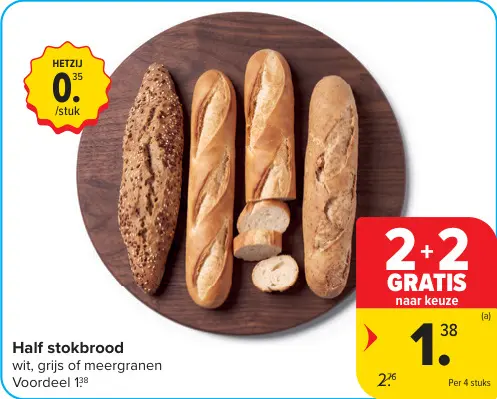 Promotie: Half stokbrood