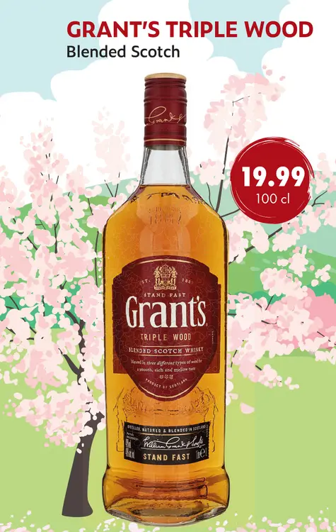 Aanbieding: Grant's Triple Wood Blended Scotch Whisky