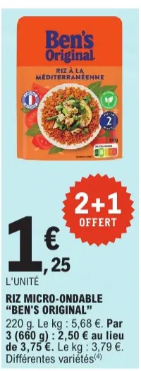 Promotie: Riz micro-ondable