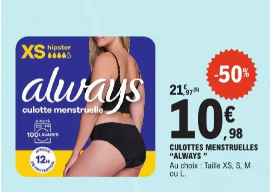 Promotie: Culottes menstruelles