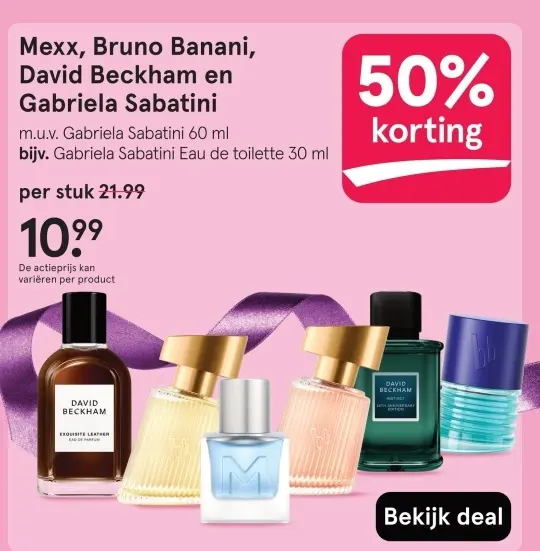Aanbieding: Mexx, Bruno Banani, David Beckham en Gabriela