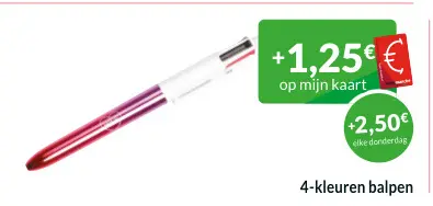 Promotie: 4-kleuren balpen