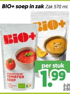 Aanbieding: BIO+ soep in zak