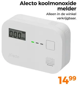 Aanbieding: Alecto koolmonoxide melder