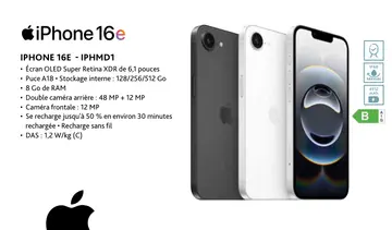 Offre: Iphone 16e