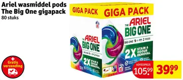 Aanbieding: Wasmiddel pods The Big One gigapack