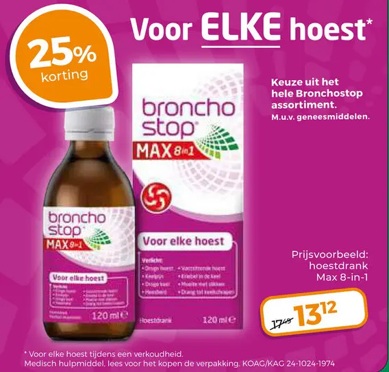 Aanbieding: Bronchostop hoestdrank Max 8-in-1