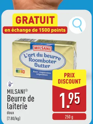 Offre: Beurre de laiterie