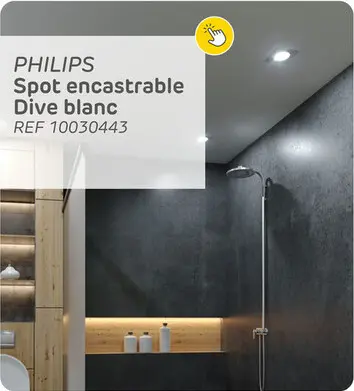 Offre: Spot encastrable philips dive blanc 5,5w