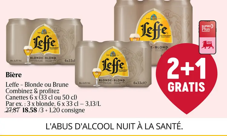 Offre: Bière Leffe - Blonde ou Brune