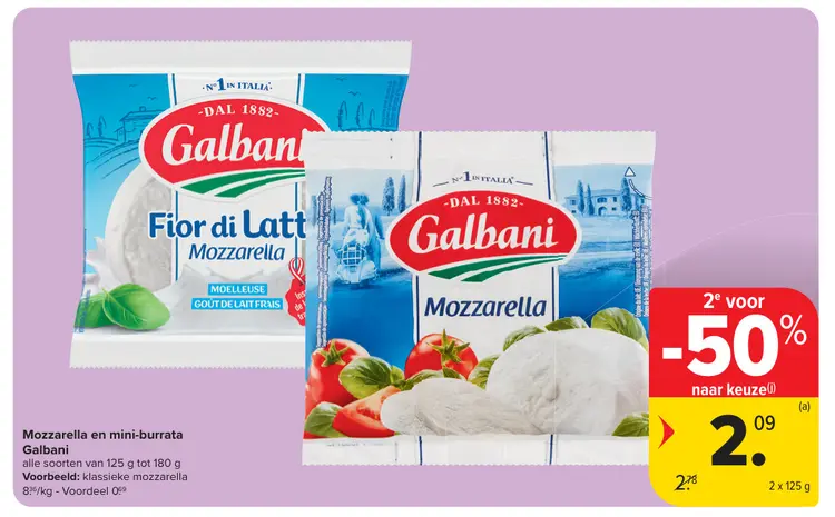 Promotie: Mozzarella en mini-burrata