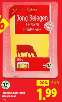 Aanbieding: Plakken Goudse jong belegen kaas