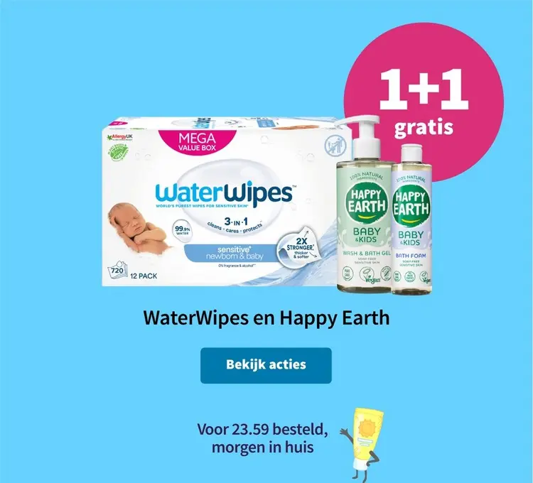 Aanbieding: WaterWipes en Happy Earth