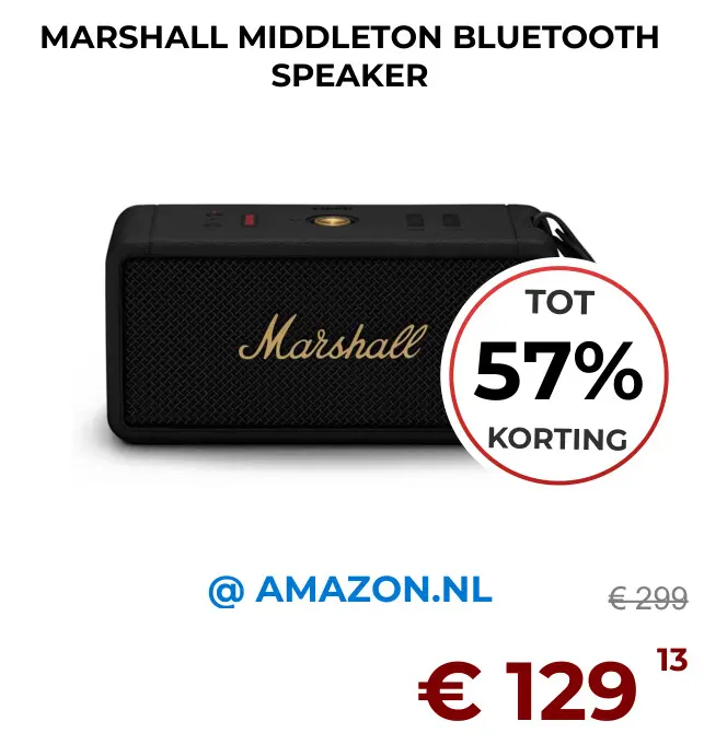 Aanbieding: Marshall middleton bluetooth speaker