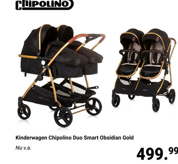 Aanbieding: Duo Kinderwagen Chipolino Duo Smart Obsidian Gold