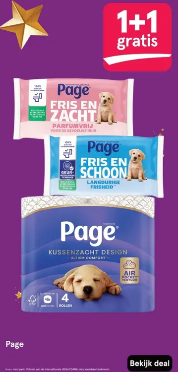 Aanbieding: Page Vochtig Toiletpapier Fris en Zacht Parfu