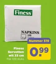 Finess Servetten wit