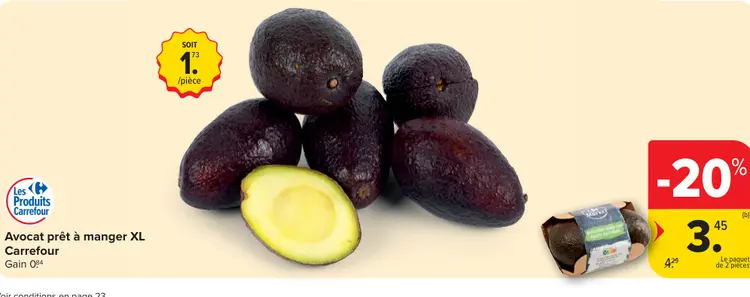 Offre: Avocat prêt à manger XL