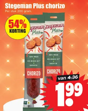 Aanbieding: Stegeman Plus chorizo