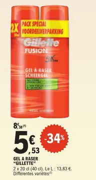 Aanbieding: GEL A RASER "GILLETTE"