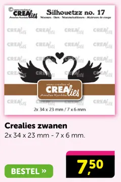 Aanbieding: Crealies zwanen