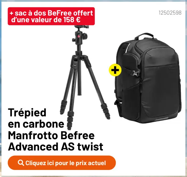 Offre: Trépied en carbone Manfrotto Befree Advanced 
