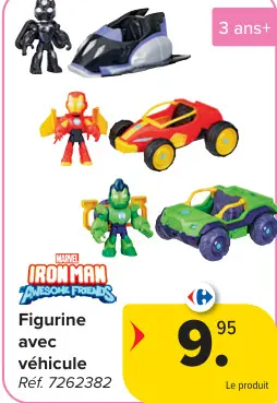 Offre: Figurine avec véhicule Iron Man