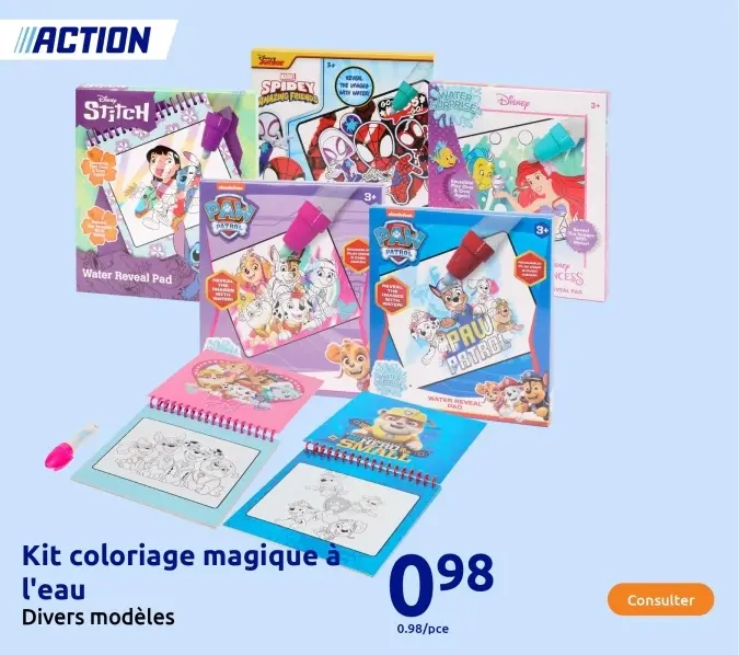 Offre: Kit coloriage magique à l'eau