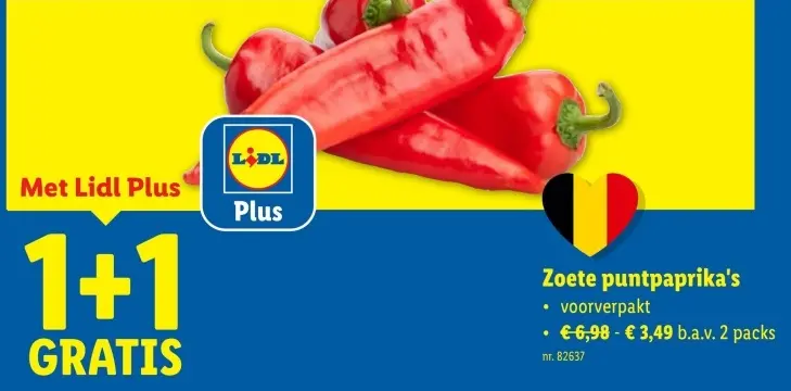 Promotie: Zoete puntpaprika's