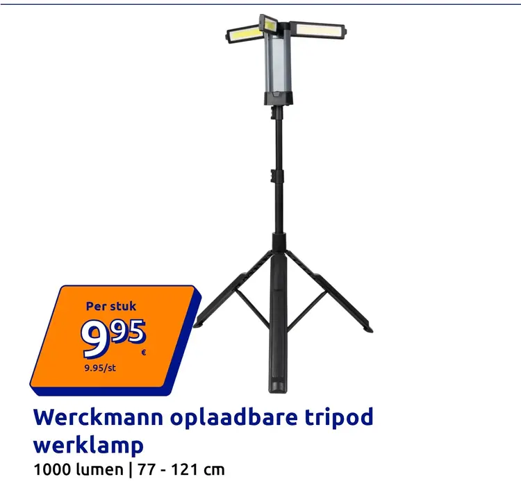 Aanbieding: Werckmann oplaadbare tripod werklamp