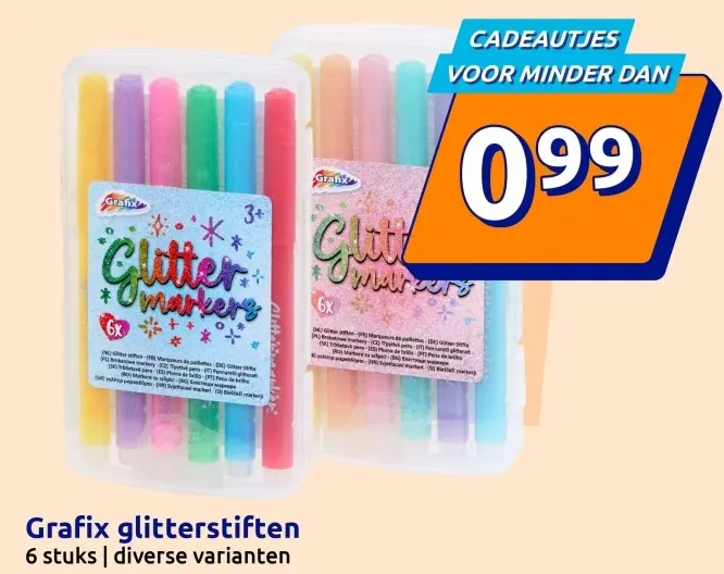 Aanbieding: glitterstiften