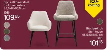Aanbieding: Eetkamerstoel Noah - crème