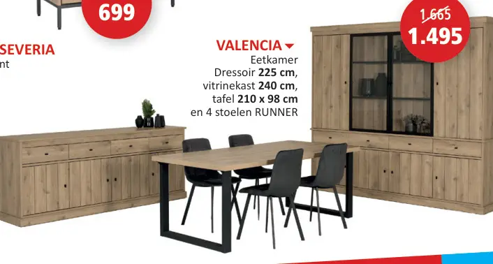 Promotie: VALENCIA Eetkamer
