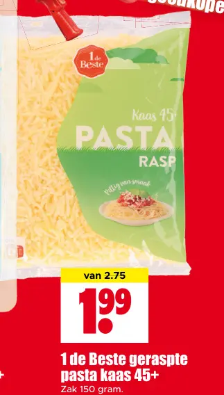 Aanbieding: geraspte pasta kaas 45+