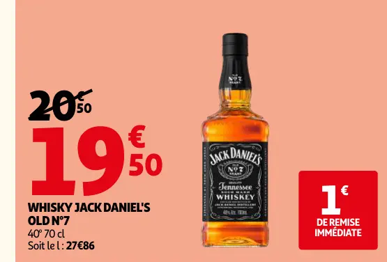 Promotie: Whisky Jack Daniel's old n°7